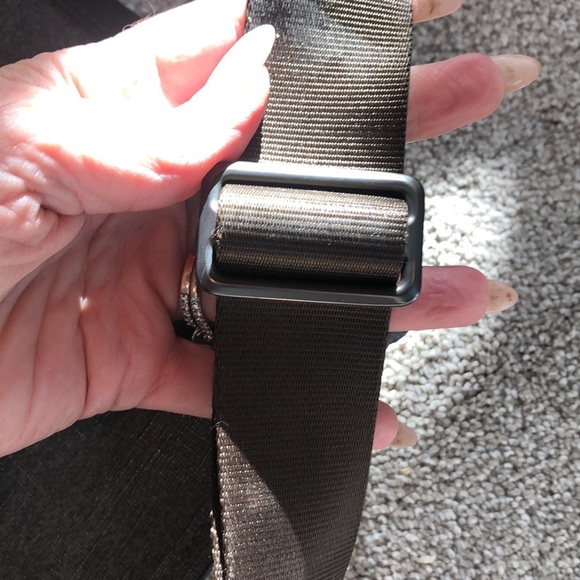 TUMI slim deluxe leather handle grey nylon body unisex so many pockets 12x16 - Picture 11 of 12